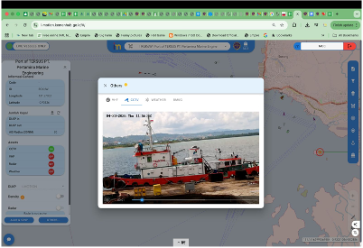 Pemantauan kapal tunda melalui dashboard