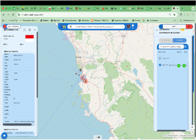 Peta pemantauan kapal pada dashboard ais